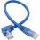 Eaton Tripp Lite Series Right-Angle Cat6 Gigabit Molded UTP Ethernet Cable (RJ45 Right-Angle M to RJ45 M), Blue, 1 ft. (0.31 m)