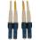 Eaton Tripp Lite Series 400G Duplex Singlemode 9/125 OS2 Switchable Fiber Optic Cable (LC/UPC M/M), LSZH, Yellow, 2 m (6.6 ft.)