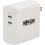 Tripp Lite by Eaton Dual-Port Compact USB-C Wall Charger - GaN Technology, 70W PD Charging (50W+20W or 65W Max), White