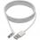 Eaton Tripp Lite Series USB A To Right Angle Lightning Sync/Charge Cable, MFi Certified   White, M/M, USB 2.0, 3 Ft. (0.91 M) Alternate-Image1/500