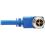 Eaton Tripp Lite Series M12 X Code Cat6 1G UTP CMR LP Ethernet Cable (Right Angle M/M), IP68, PoE, Blue, 10 M (32.8 Ft.) Alternate-Image1/500