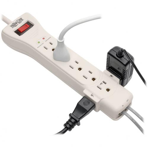 Tripp Lite By Eaton Protect It! 7 Outlet Surge Protector, 15 Ft. (4.57 M) Cord, 2520 Joules, Fax/Modem Protection, RJ11 Alternate-Image1/500