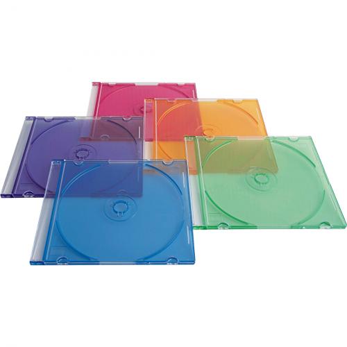 Verbatim CD/DVD Color Slim Jewel Cases, Assorted   50pk Alternate-Image1/500