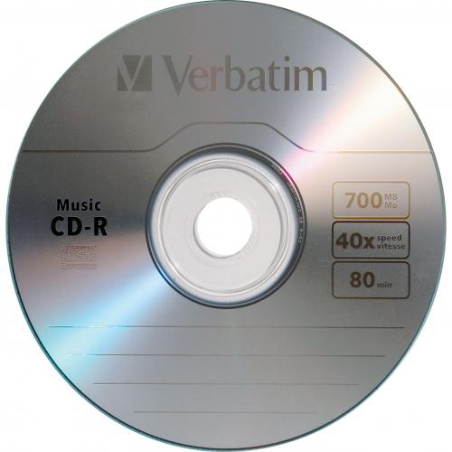 Verbatim Music CD R 80min 40x With Branded Surface   25pk Spindle Alternate-Image1/500