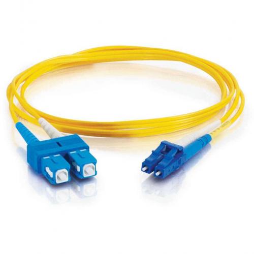 C2G 15m LC SC 9/125 Duplex Single Mode OS2 Fiber Cable   Yellow   49ft Alternate-Image1/500