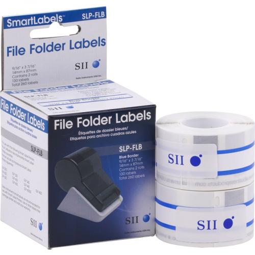 Seiko SLP FLB White/Blue File Folder Labels Alternate-Image1/500