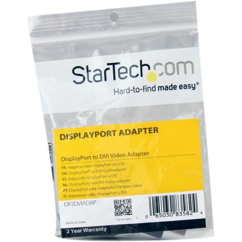 StarTech.com Compact DisplayPort To DVI Adapter, DP 1.2 To DVI D Adapter/Video Converter 1080p, DP To DVI Monitor, Latching DP Connector Alternate-Image1/500