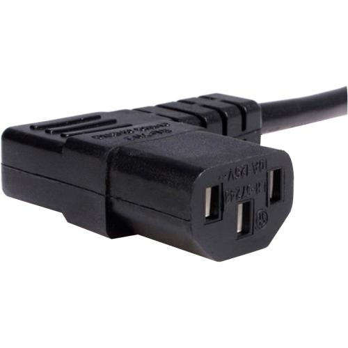 StarTech.com 10ft (3m) Computer Power Cord, NEMA 5 15P To Right Angle C13, 10A 125V, 18AWG, Replacement AC Power Cord, Monitor Power Cable Alternate-Image1/500