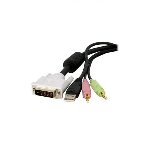 StarTech.com 6 Ft 4 In 1 USB DVI KVM Switch Cable With Audio Alternate-Image1/500