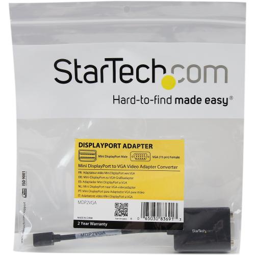 StarTech.com Mini DisplayPort To VGA Video Adapter Converter Alternate-Image1/500