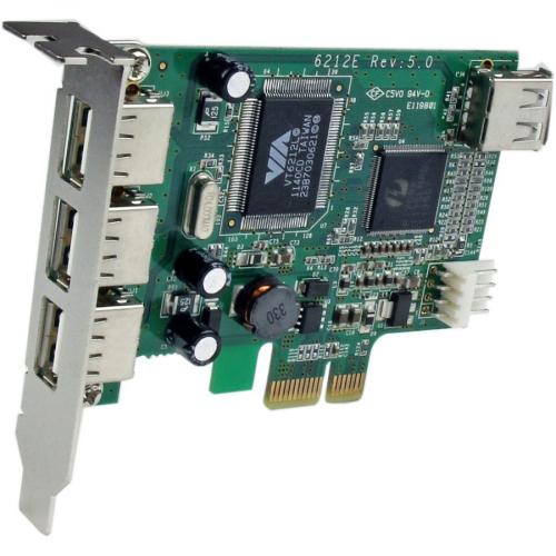 StarTech.com 4 Port PCI Express LP USB Adapter Card Alternate-Image1/500