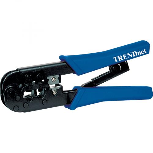TRENDnet Crimping Tool, Crimp, Cut, And Strip Tool, For Any Ethernet Or Telephone Cable, Built In Cutter And Stripper, 8P RJ 45 And 6P RJ 12, RJ 11, All Steel Construction, Black, TC CT68 Alternate-Image1/500