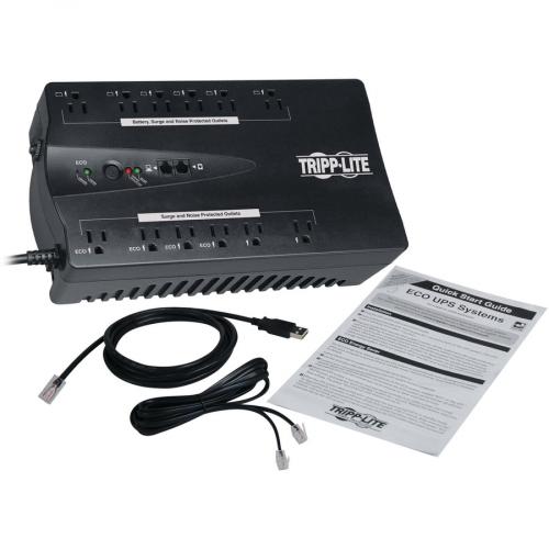 Tripp Lite By Eaton 750VA 450W Standby UPS   12 NEMA 5 15R Outlets, 120V, 50/60 Hz, 5 15P Plug, ENERGY STAR, Desktop/Wall   Battery Backup Alternate-Image1/500