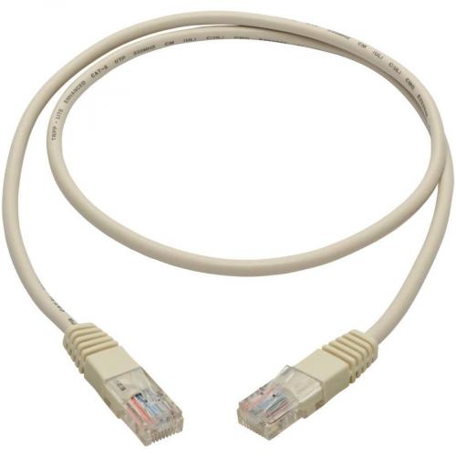 Eaton Tripp Lite Series Cat5e 350 MHz Molded (UTP) Ethernet Cable (RJ45 M/M), PoE   White, 3 Ft. (0.91 M) Alternate-Image1/500