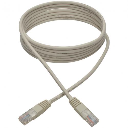 Eaton Tripp Lite Series Cat5e 350 MHz Molded (UTP) Ethernet Cable (RJ45 M/M), PoE   White, 10 Ft. (3.05 M) Alternate-Image1/500