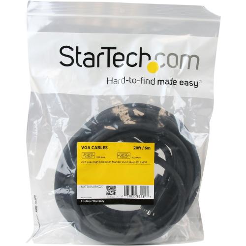 StarTech.com 20 Ft Coax High Res Monitor VGA Cable HD15 M/M Alternate-Image1/500