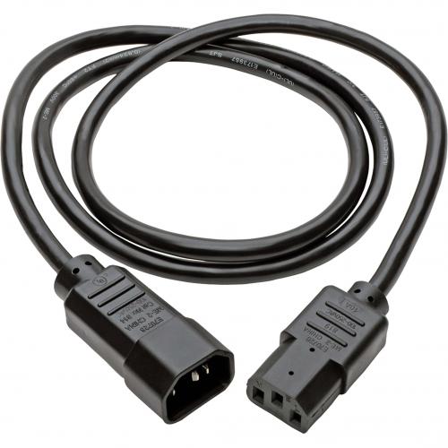 Eaton Tripp Lite Series PDU Power Cord, C13 To C14   10A, 250V, 18 AWG, 4 Ft. (1.22 M), Black Alternate-Image1/500