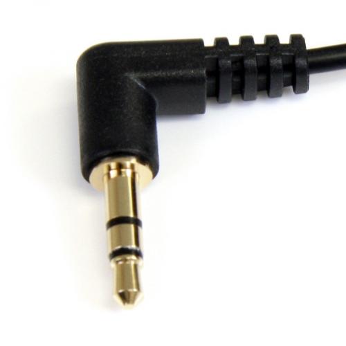 StarTech.com 1 Ft Slim 3.5mm Right Angle Stereo Audio Cable   M/M Alternate-Image1/500