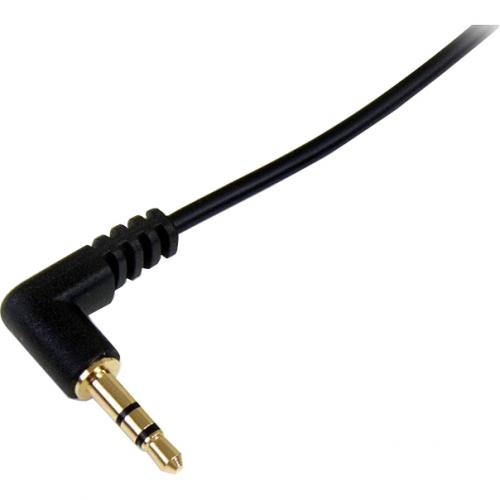 StarTech.com 1 Ft Slim 3.5mm To Right Angle Stereo Audio Cable   M/M Alternate-Image1/500