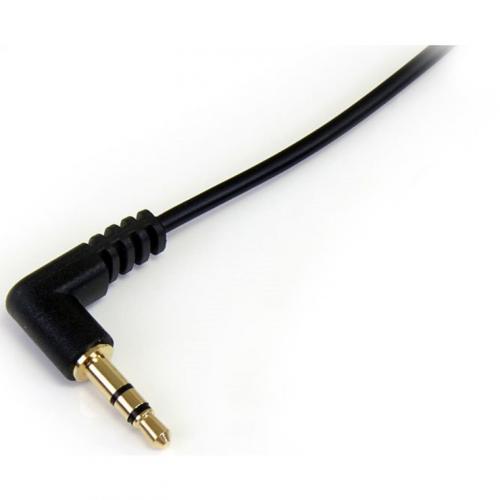 StarTech.com 3 Ft Slim 3.5mm To Right Angle Stereo Audio Cable   M/M Alternate-Image1/500