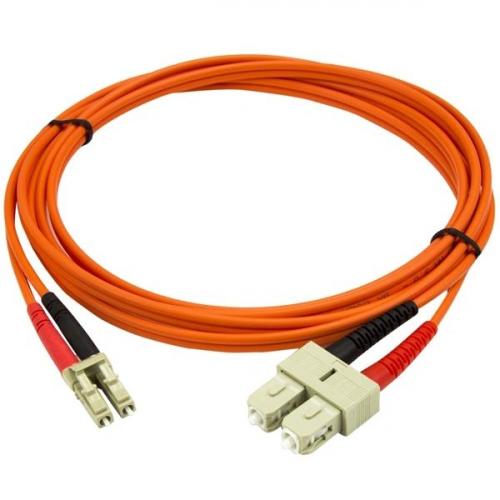 StarTech.com 2m Fiber Optic Cable   Multimode Duplex 50/125   LSZH   LC/SC   OM2   LC To SC Fiber Patch Cable Alternate-Image1/500