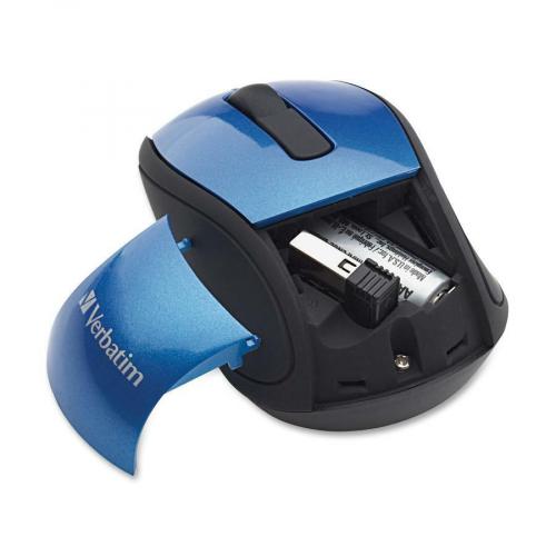 Verbatim Wireless Mini Travel Optical Mouse   Blue Alternate-Image1/500