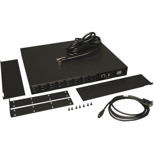 Tripp Lite By Eaton 1.4kW Single Phase Switched PDU   LX Interface, 120V Outlets (16 5 15R), 5 15P, 120V Input, 12 Ft. (3.66 M) Cord, 1U Rack Mount, TAA Alternate-Image1/500