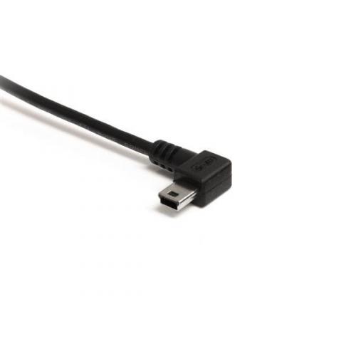 StarTech.com 3 Ft Mini USB Cable   A To Left Angle Mini B Alternate-Image1/500