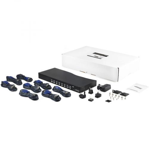 StarTech.com 8 Port 1U Rackmount USB KVM Switch Kit With OSD And Cables Alternate-Image1/500