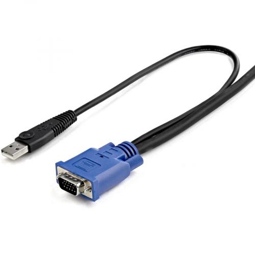 StarTech.com 15 Ft 2 In 1 Ultra Thin USB KVM Cable   Video / USB Cable   4 Pin USB Type A, HD 15 (M)   HD 15 (M)   4.57 M Alternate-Image1/500