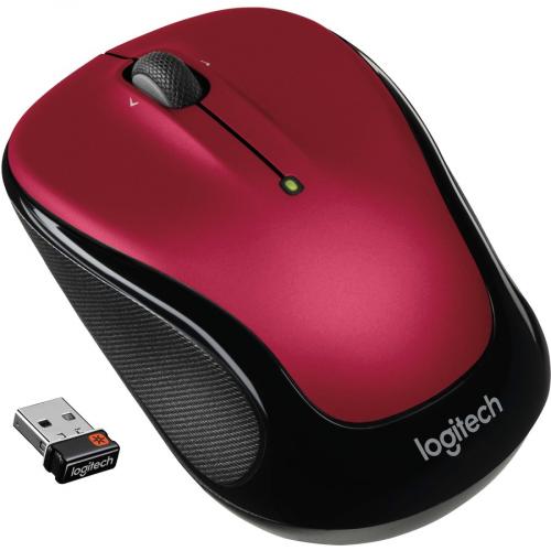 Logitech M325 Wireless Mouse, 2.4 GHz With USB Unifying Receiver, 1000 DPI Optical Tracking, 18 Month Life Battery, PC / Mac / Laptop / Chromebook (Red) Alternate-Image1/500