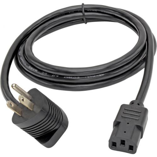Eaton Tripp Lite Series Piggyback Extension Cord, NEMA 5 15P/5 15R To C13   13A, 125V, 16 AWG, 6 Ft. (1.83 M), Black Alternate-Image1/500