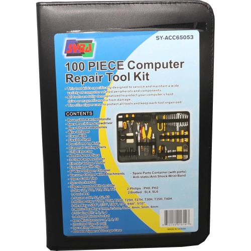 SYBA Multimedia 100 Pieces Computer Repair Tool Kit, Zipped Case Alternate-Image1/500