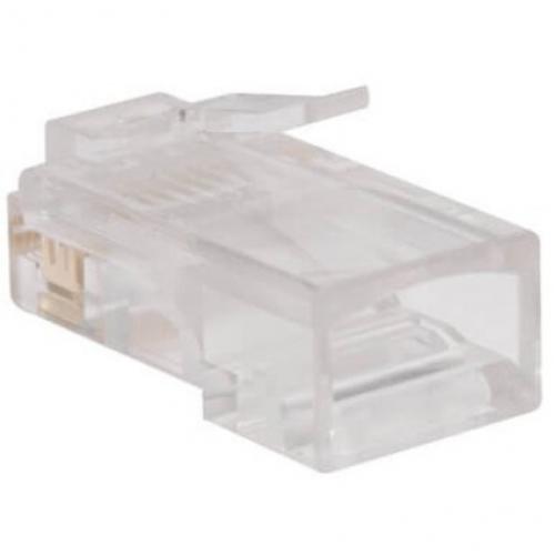 Tripp Lite By Eaton RJ45 Plugs For Round Solid / Stranded Conductor 4 Pair Cat5e Cable, 100 Pack Alternate-Image1/500
