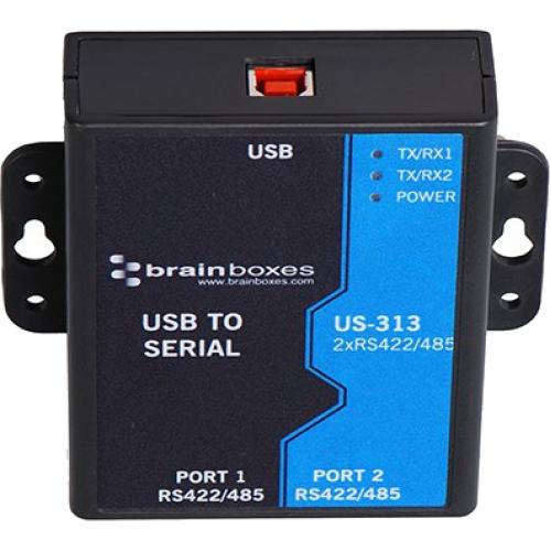 Brainboxes 2 Port RS422/485 USB To Serial Adapter Alternate-Image1/500