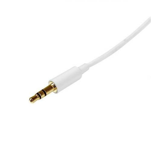 StarTech.com 2m White Slim 3.5mm Stereo Audio Cable   Male To Male Alternate-Image1/500