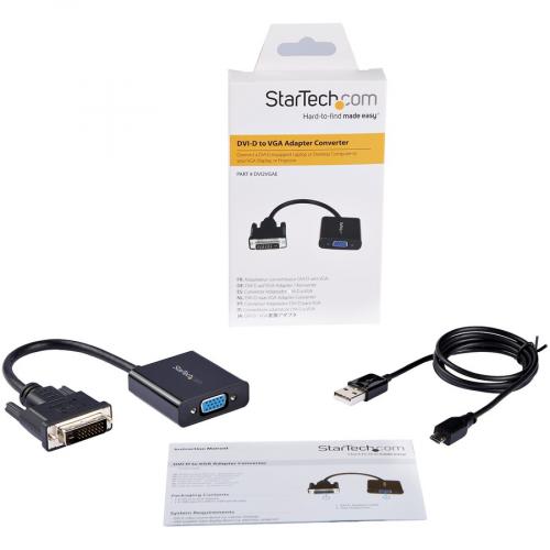 StarTech.com DVI D To VGA Active Adapter Converter Cable   1080p Alternate-Image1/500