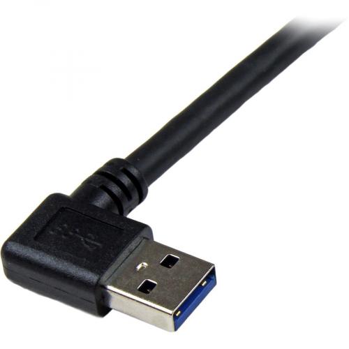 StarTech.com 1m Black SuperSpeed USB 3.0 (5Gbps) Cable   Right Angle A To B   M/M Alternate-Image1/500