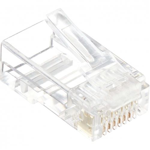 50PK RJ45 Plugs Round Solid Stranded Conducter 4 Pair Cat6 Cable Alternate-Image1/500