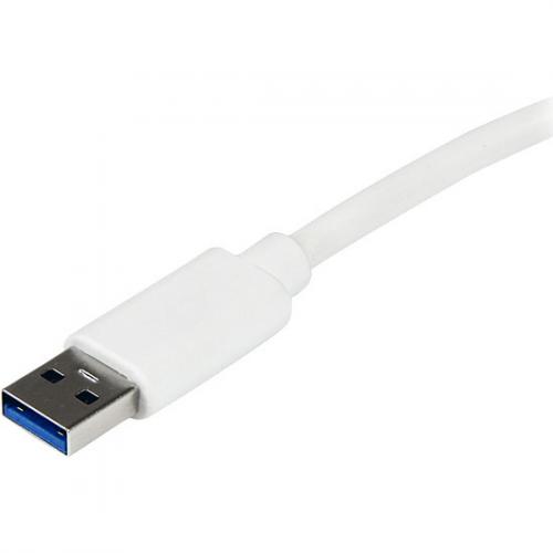 StarTech.com USB 3.0 To Gigabit Ethernet Adapter NIC W/ USB Port   White Alternate-Image1/500