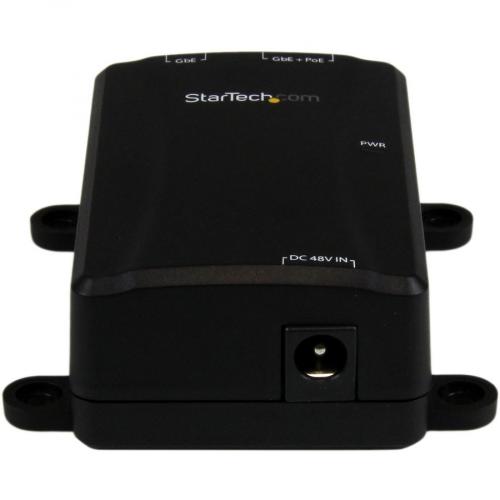 StarTech.com 1 Port Gigabit PoE Power Over Ethernet Injector 48V / 30W   802.3at / 802.3af   Wall Mountable Alternate-Image1/500