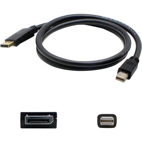 6ft Mini DisplayPort 1.1 Male To DisplayPort 1.2 Male Black Cable For Resolution Up To 3840x2160 (4K UHD) Alternate-Image1/500