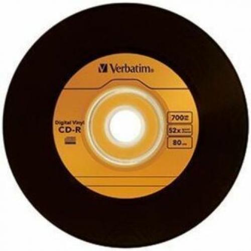 Verbatim CD R Blank Discs 700MB 80min 52X Recordable Disc For Data And Music With Digital Vinyl Surface   10pk Bulk Box Blue/Green/Orange/Pink/Purple,Yellow Alternate-Image1/500