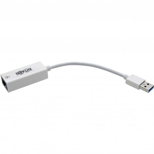 Tripp Lite By Eaton USB 3.0 SuperSpeed To Gigabit Ethernet NIC Network Adapter RJ45 10/100/1000 White Alternate-Image1/500