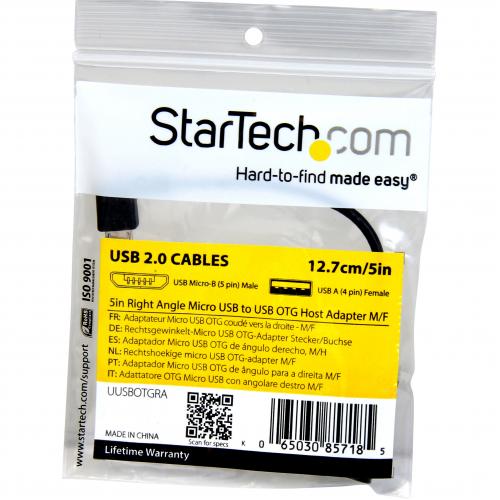 StarTech.com 5in Right Angle Micro USB To USB OTG Host Adapter M/F Alternate-Image1/500