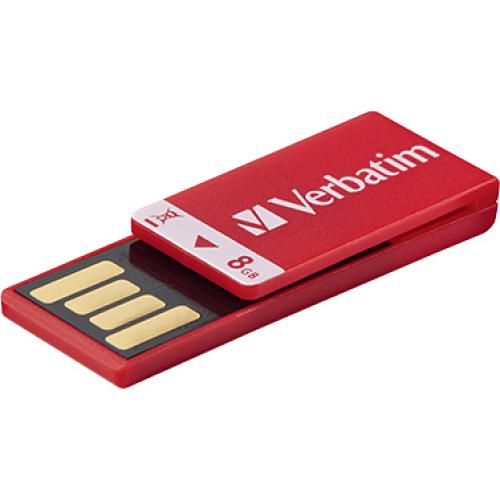 Verbatim 8GB Clip It USB Flash Drive   3pk   Black, White, Red Alternate-Image1/500