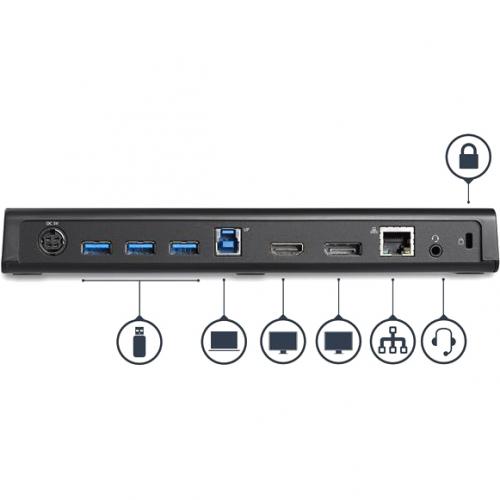 StarTech.com USB 3.0 Docking Station   Windows / MacOS Compatible   Supports Dual Displays, HDMI / DisplayPort Or 4K Ultra HD On A Single Monitor   USB3DOCKHDPC Alternate-Image1/500