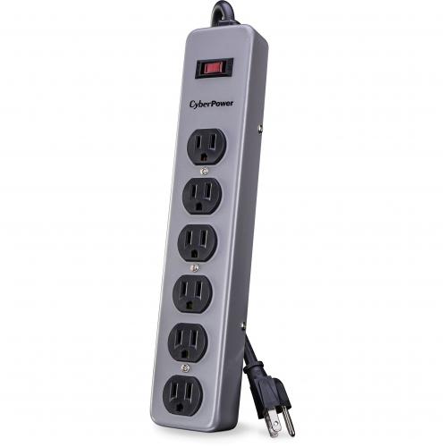 CyberPower CSB606M Essential Surge 6 Outlets Surge With 900J, 6FT Cord And Metal Case   Plain Brown Boxes Alternate-Image1/500