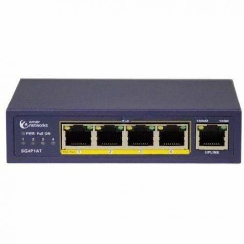 Amer Networks 5 Port Gig Ethernet With 4 PoE At Ports SG4P1AT Alternate-Image1/500
