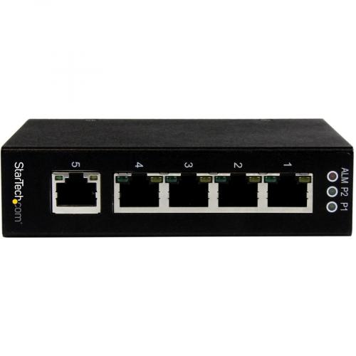 StarTech.com 5 Port Unmanaged Industrial Gigabit Ethernet Switch   DIN Rail / Wall Mountable Alternate-Image1/500